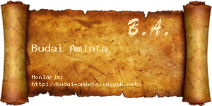 Budai Aminta névjegykártya